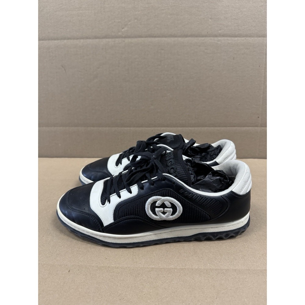 Size 11 - Gucci MAC80 Sneaker Off White Black Low Top - Picture 3 of 10